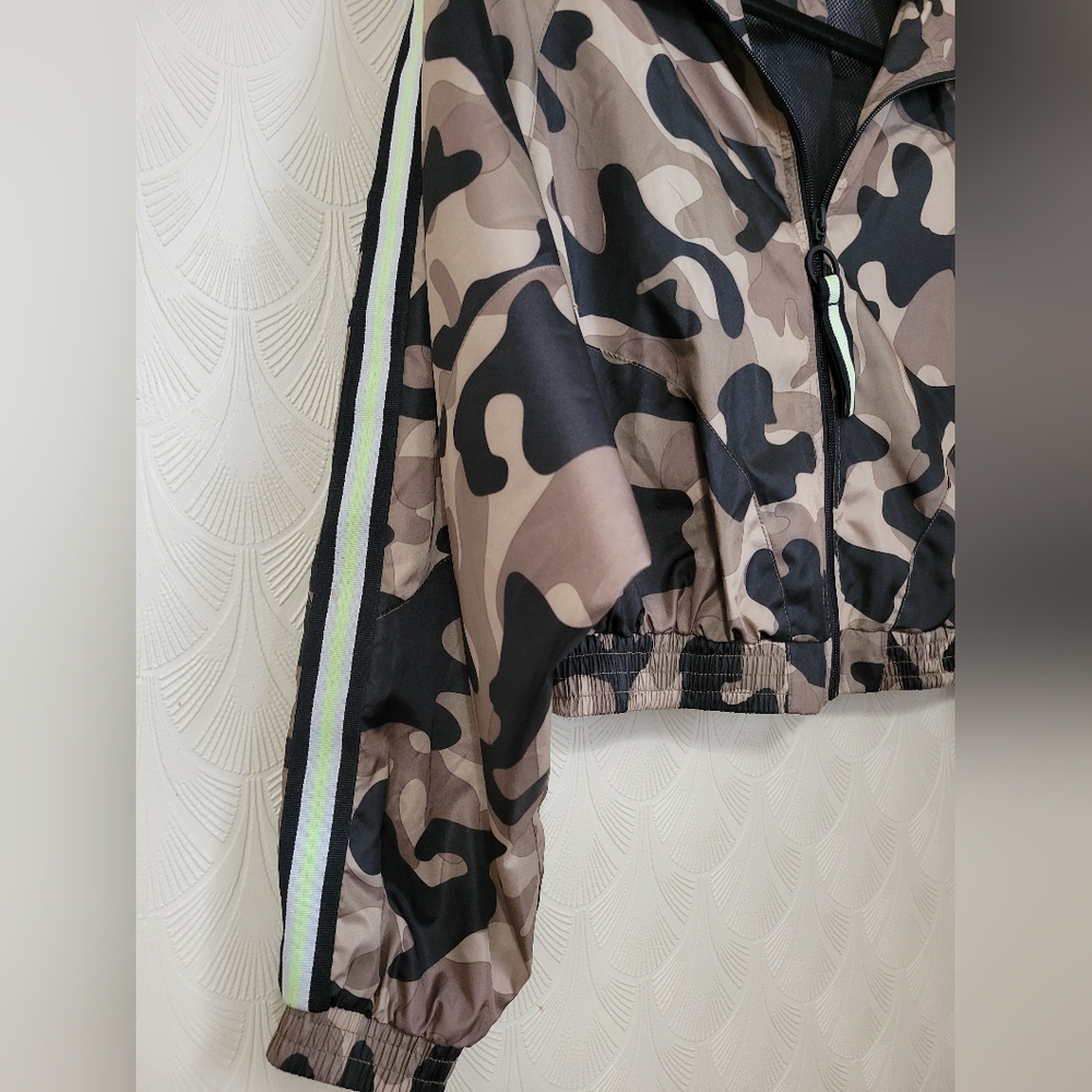 Blanc Noir Sport Camouflage Wind Cropped Jacket Womens XS Full Zip Gorpcore - Picture 4 of 7